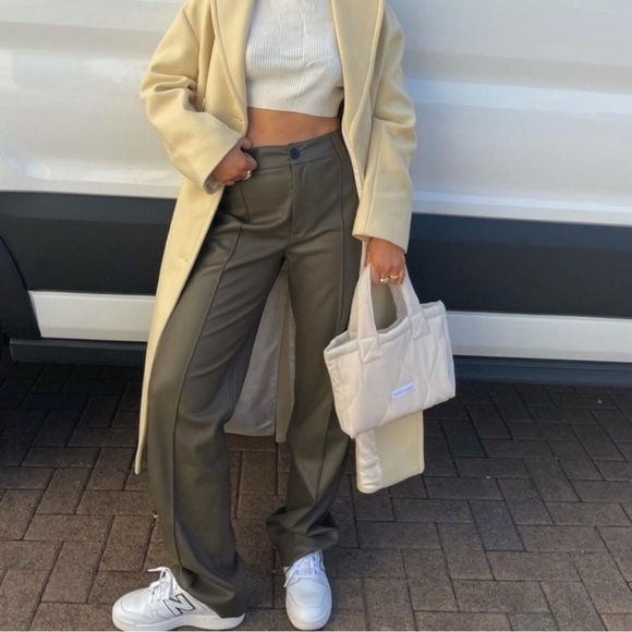 Zara Straight Leg Faux Leather Pants (Francoise Straight Leg) - Picture 2 of 11